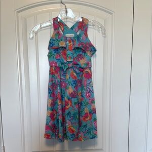 Joni Michelle Girls Summer Floral Fruit Print Dress Size 6
